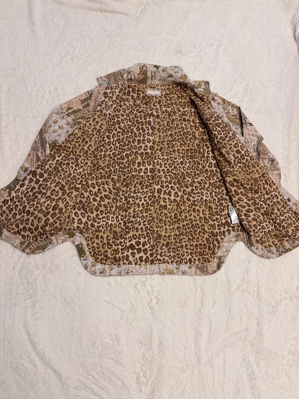 Anthropologie Pilcro Medium shirt jacket outdoor printed camo cheetah shacket - Picture 11 of 15